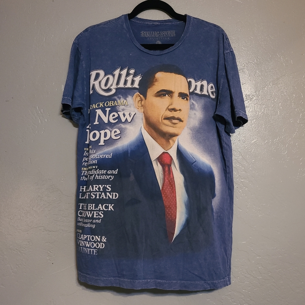 Rolling Stone Collection Obama cover tshirt size Large Limited Edition